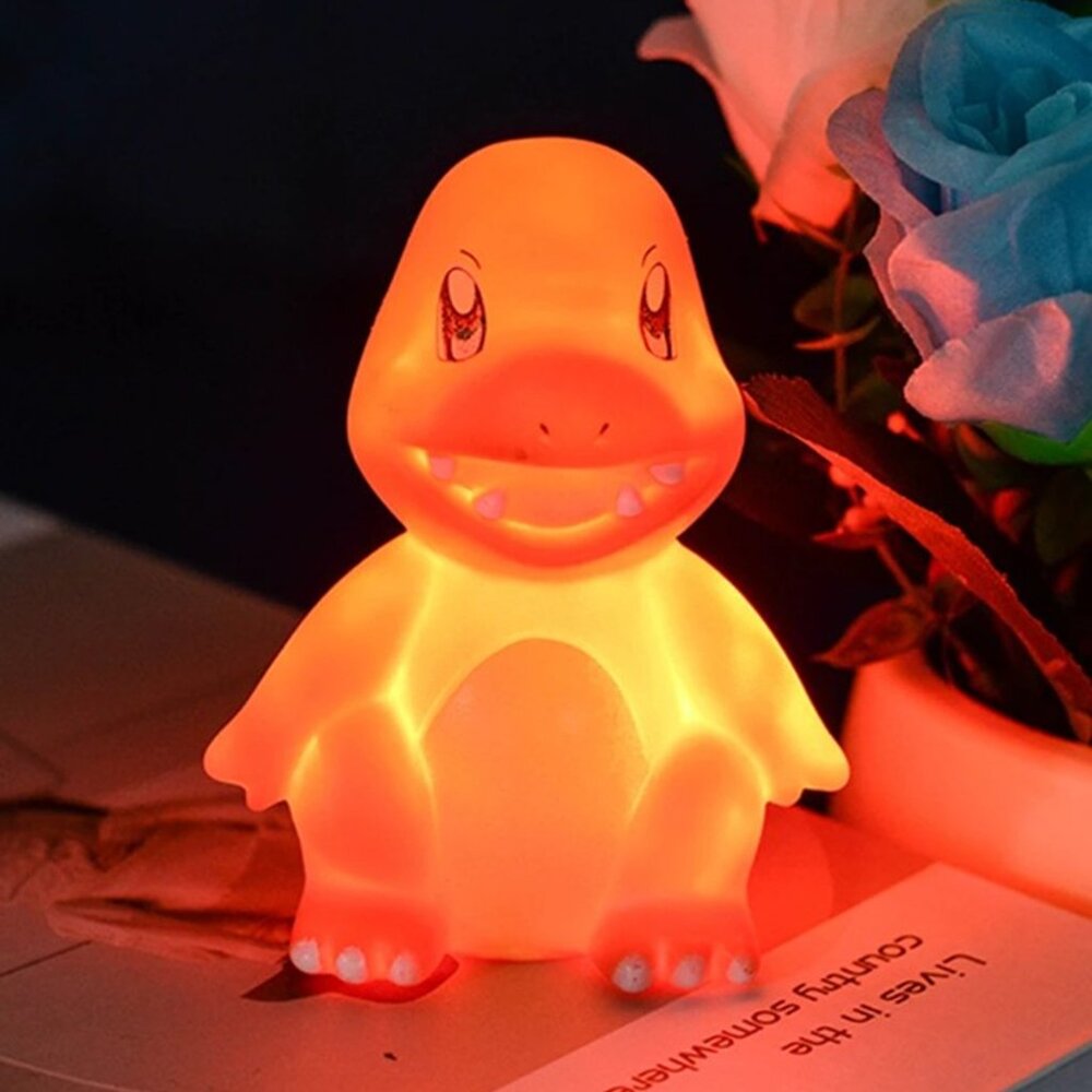 Charmander Pokémon LED Night Light Orange Glow Desk Lamp 4”